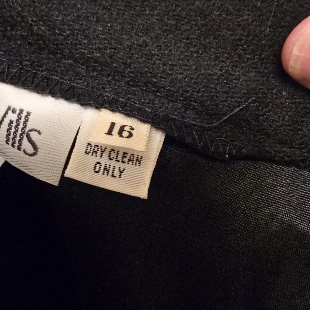 Wool Black Pencil Skirt for Women Size 16 - Picture 4 of 4